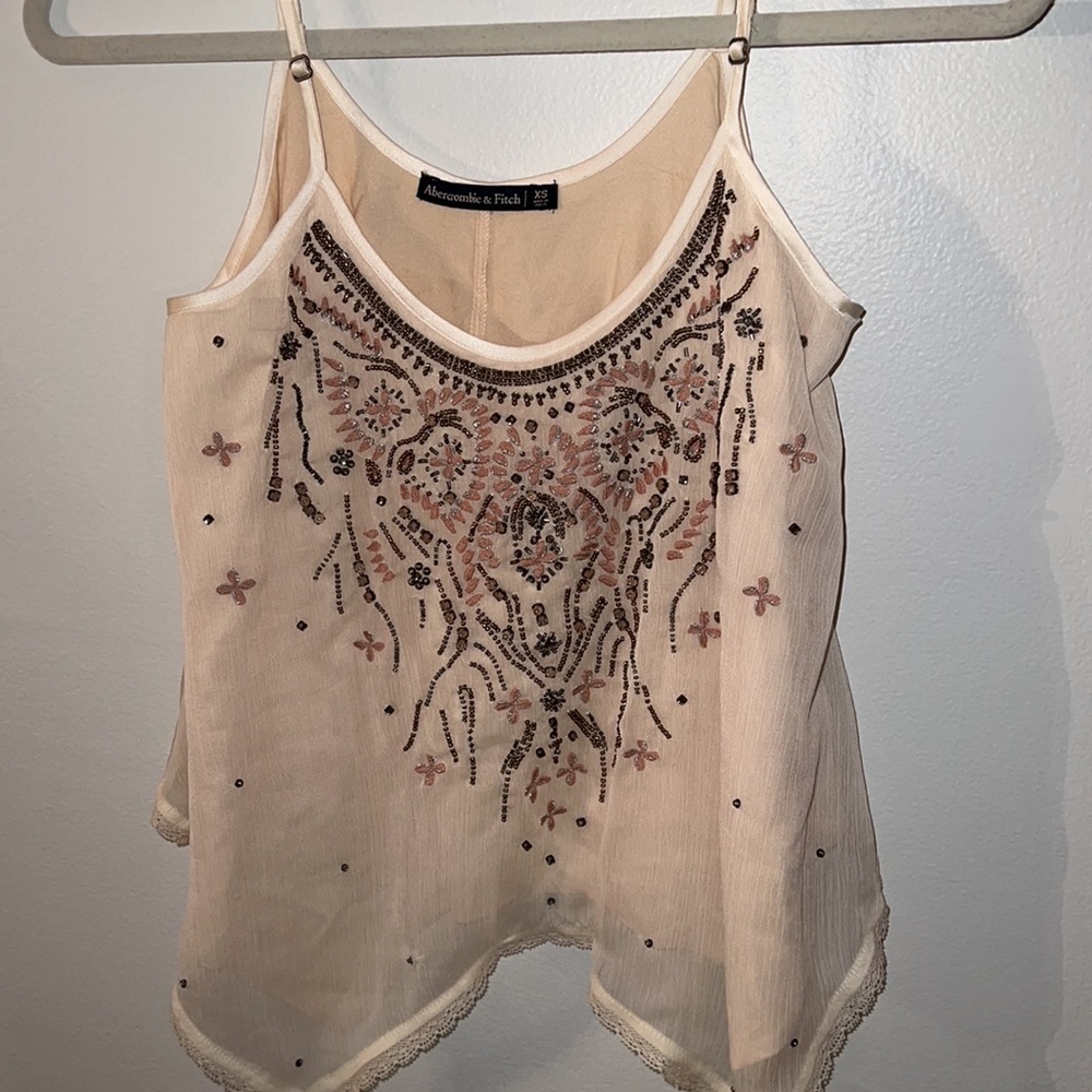 Abercrombie and fitch beaded tank top
